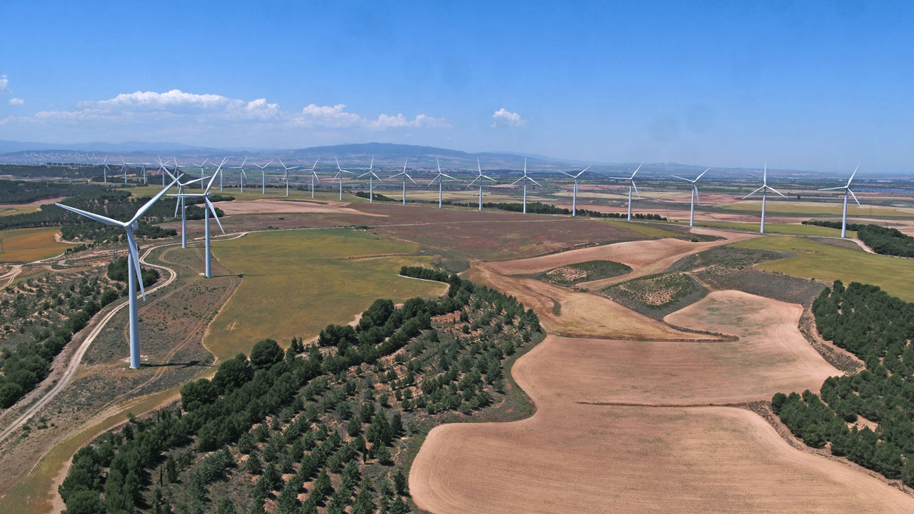 Parque Montes de Cierzo antes de la última fase de la repotenciación